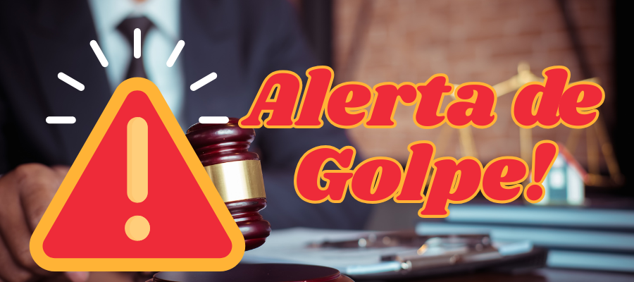 Alerta de tentativa de golpe em nome do AR Advocacia