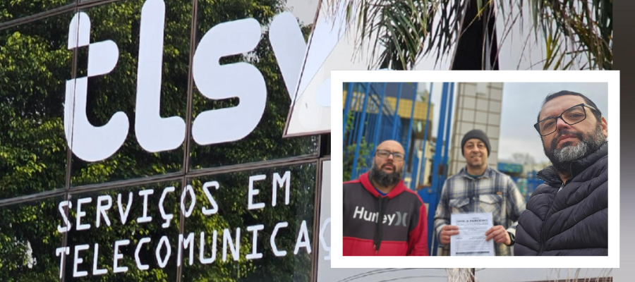 TLSV: Dirigentes do SINTTEL-RS realizam ação nos portões da empresa