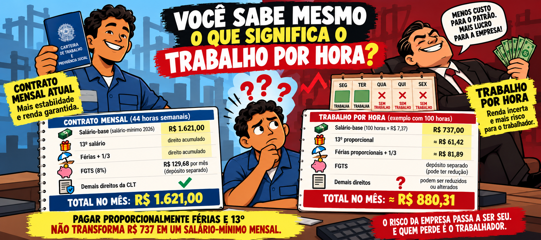 VOCÊ SABE MESMO O QUE SIGNIFICA O TRABALHO POR HORA?