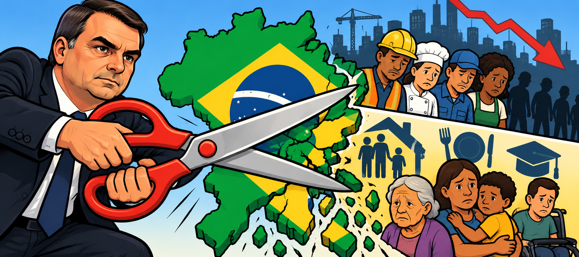 CORTES DE FLÁVIO BOLSONARO AMEAÇAM 2,2 MILHÕES DE EMPREGOS, APONTA DIEESE